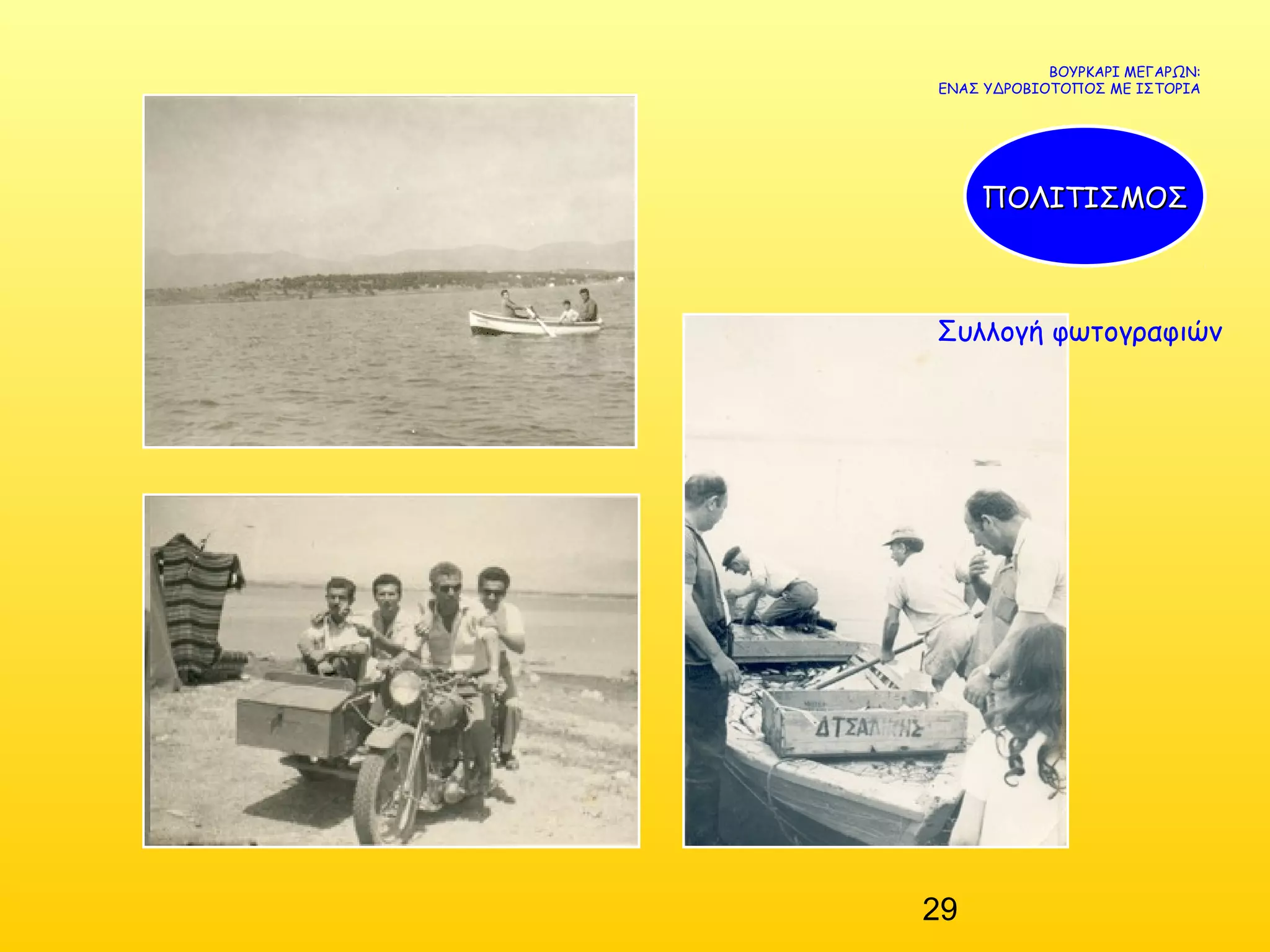 29
ΒΟΥΡΚΑΡΙ ΜΕΓΑΡΩΝ:
ΕΝΑΣ ΥΔΡΟΒΙΟΤΟΠΟΣ ΜΕ ΙΣΤΟΡΙΑ
ΠΟΛΙΤΙΣΜΟΣΠΟΛΙΤΙΣΜΟΣ
Συλλογή φωτογραφιών
 