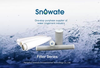 One-stop purchase supplier of
water treatment industry
Filter Series
Hengshui Snowate Environmental Technology Co., Ltd.
 