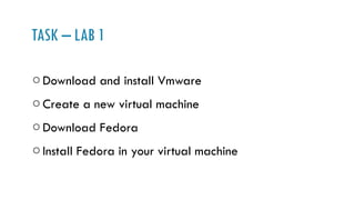 Linux Lab Virtual Machine 1-2. Lab Introduction to Linux environment.ppt
