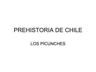 PREHISTORIA DE CHILE LOS PICUNCHES 