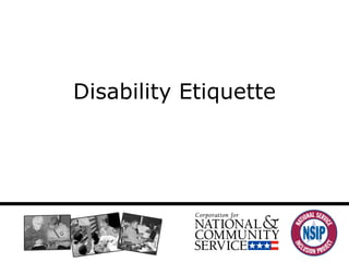 Disability Etiquette 