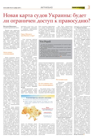 01004, Киев, ул. Большая Васильковская, 2, тел./факс: (044) 235-91-41, e-mail: gazeta@sug.kiev.ua, www.sud.ua, для писем: ...