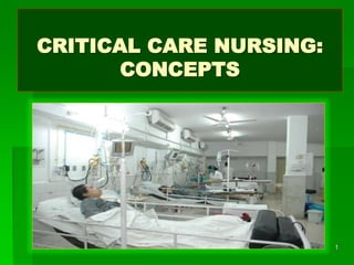 CRITICAL CARE NURSING:
CONCEPTS
1
 