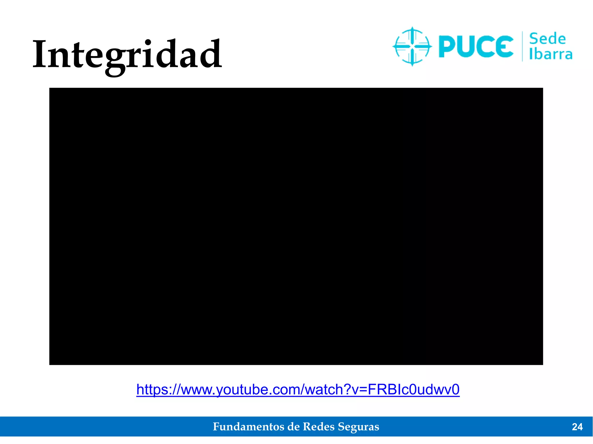 Fundamentos de Redes Seguras 24
Integridad
https://www.youtube.com/watch?v=FRBIc0udwv0
 