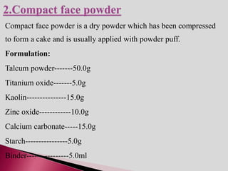 cosmetics and cosmeticals [department of pharmaceutics] | PPTX