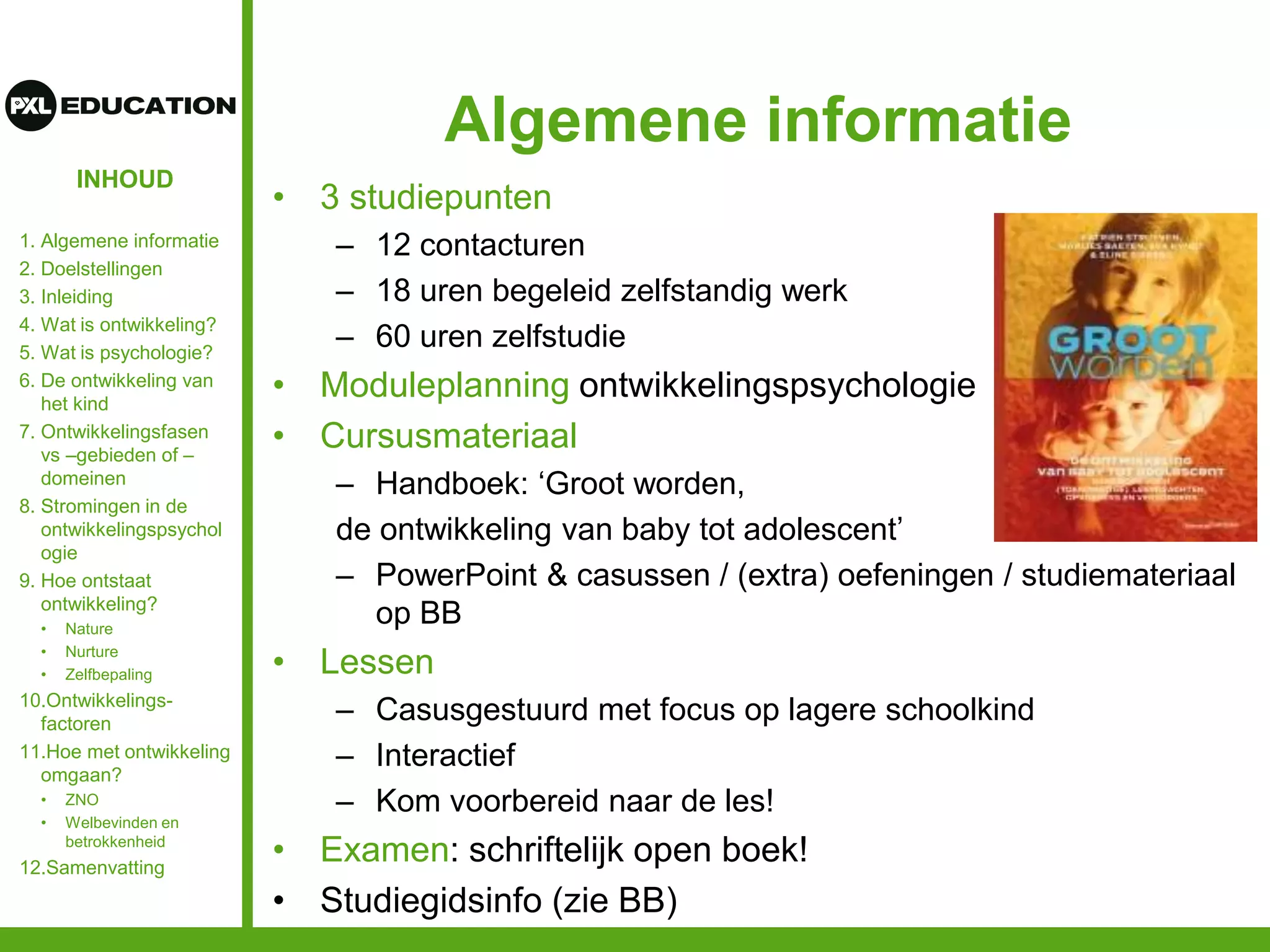 PPT inleiding ontwikkelingspsychologie | PPTX