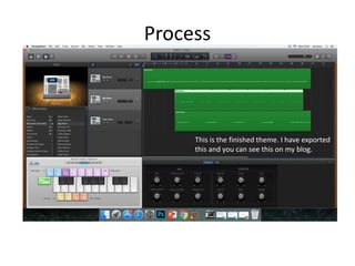 Process
This is the finished theme. I have exported
this and you can see this on my blog.
 