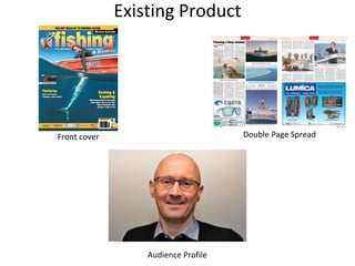 Existing Product
Front cover Double Page Spread
Audience Profile
 