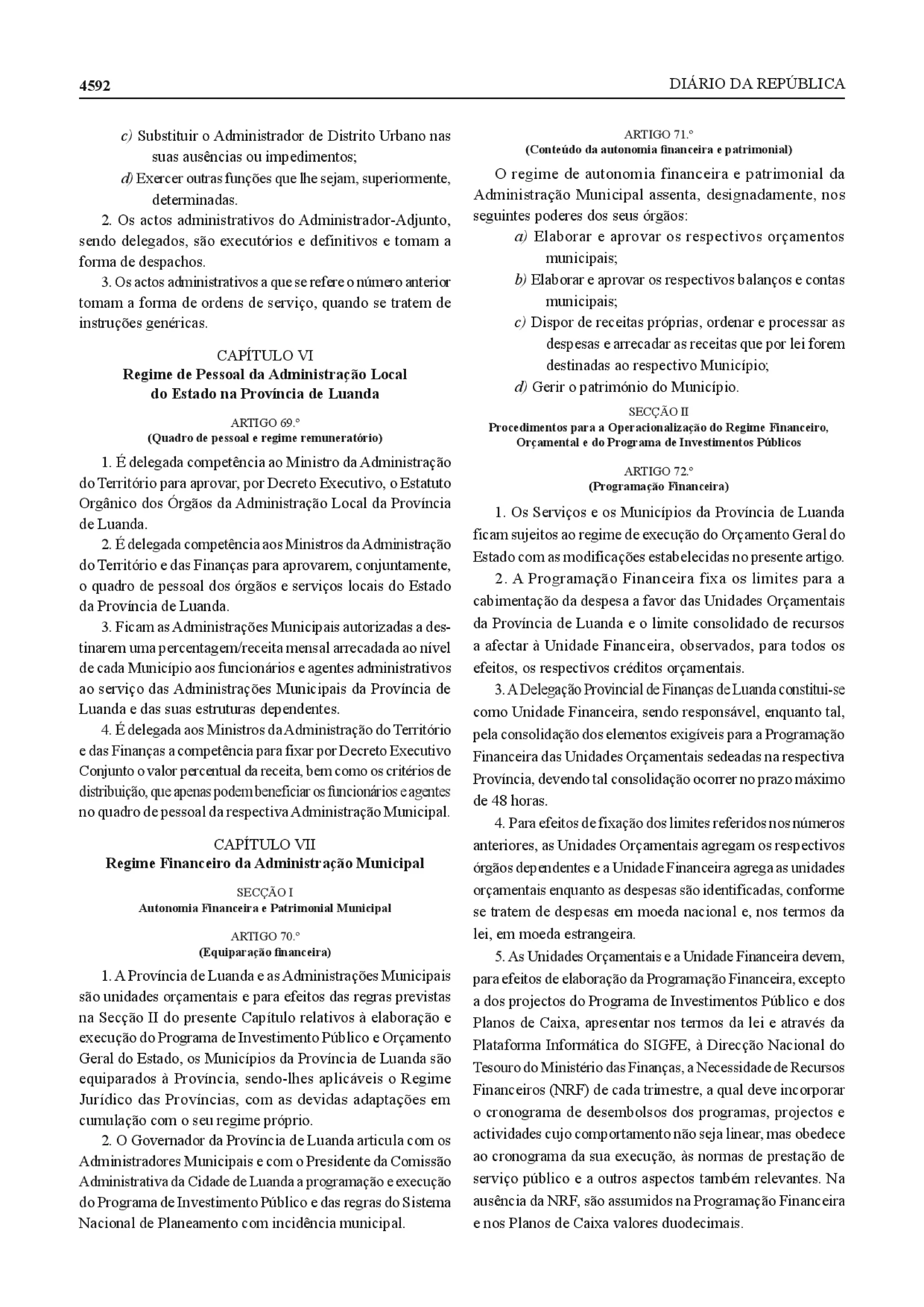 Decreto Presidencial 293-14 Revisao do Estatuto_Orgânico_da_Província_de_Luanda