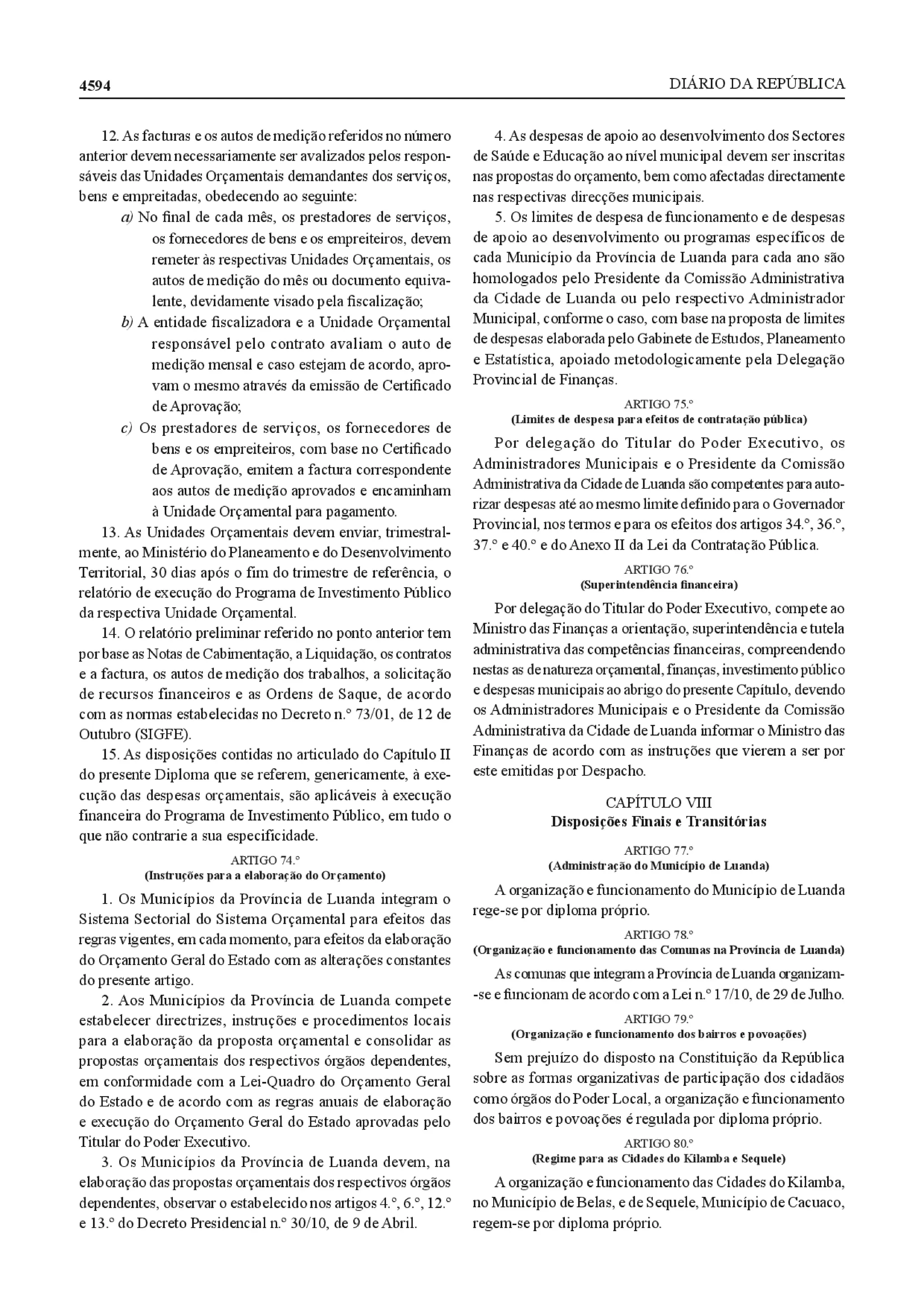 Decreto Presidencial 293-14 Revisao do Estatuto_Orgânico_da_Província_de_Luanda