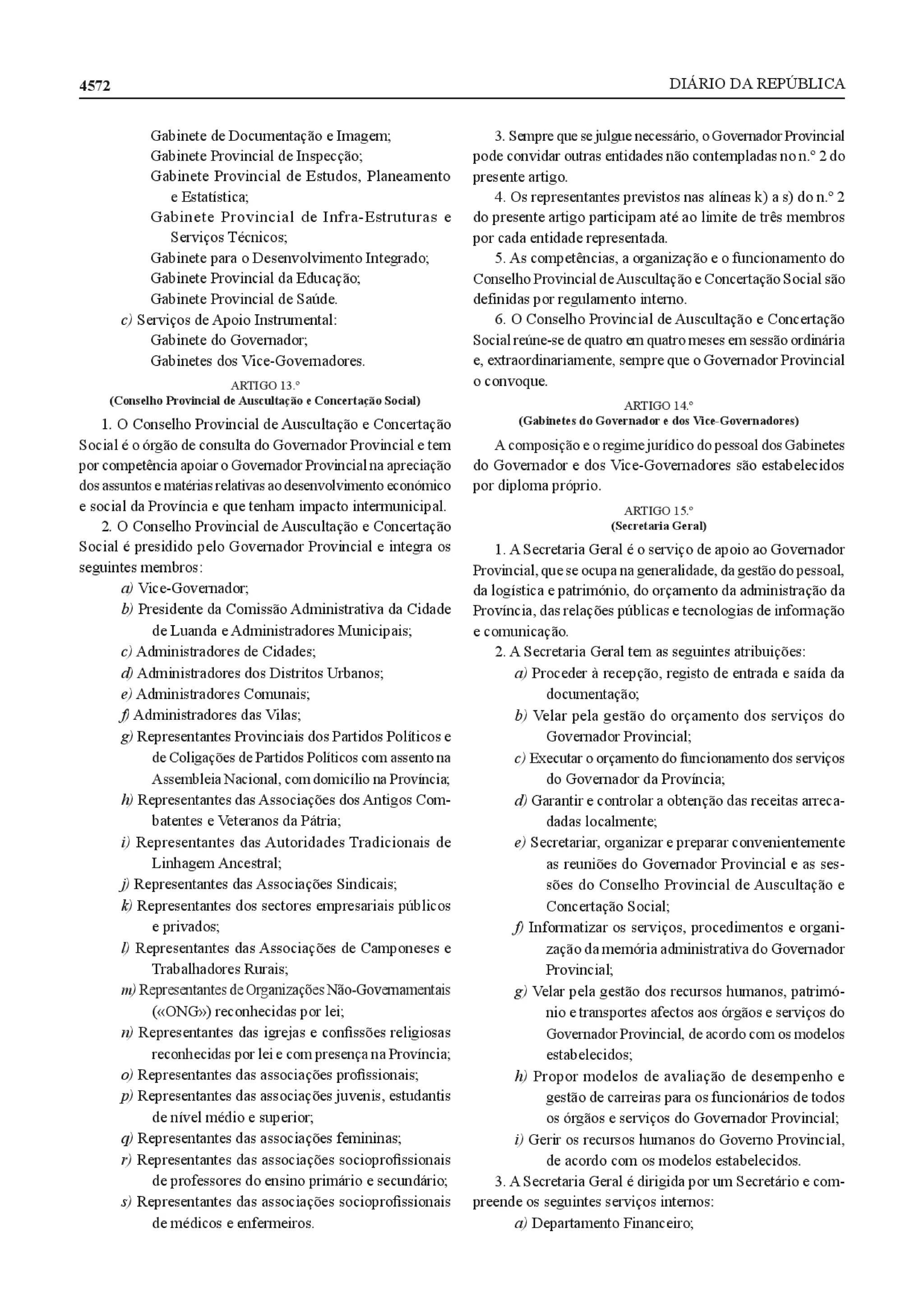 Decreto Presidencial 293-14 Revisao do Estatuto_Orgânico_da_Província_de_Luanda
