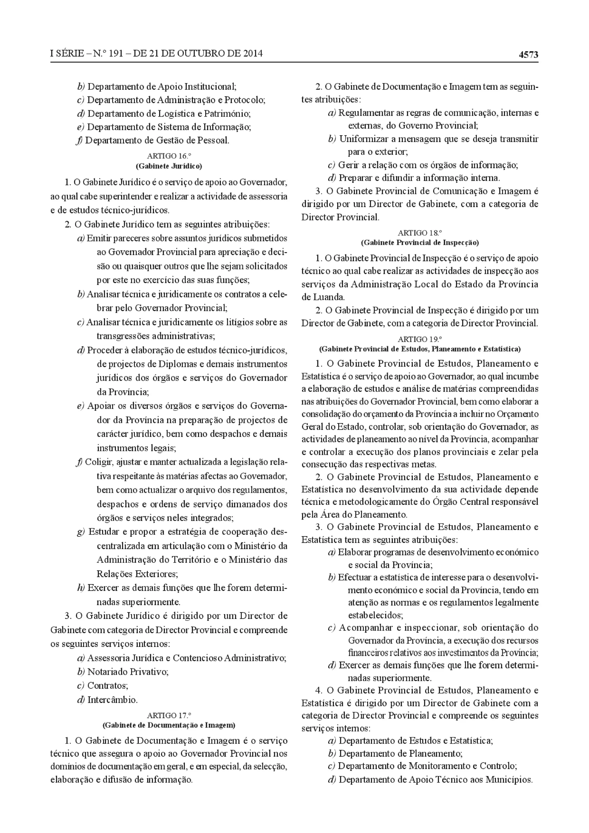 Decreto Presidencial 293-14 Revisao do Estatuto_Orgânico_da_Província_de_Luanda