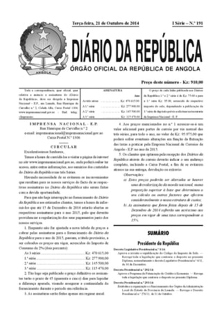 Decreto Presidencial 293-14  Revisao do  Estatuto_Orgânico_da_Província_de_Luanda