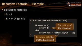 Recursion Factoril 10. Recursion | PPTX