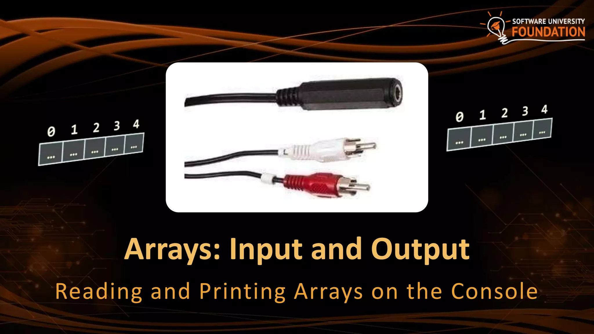 Arrays: Input and Output
Reading and Printing Arrays on the Console
 
