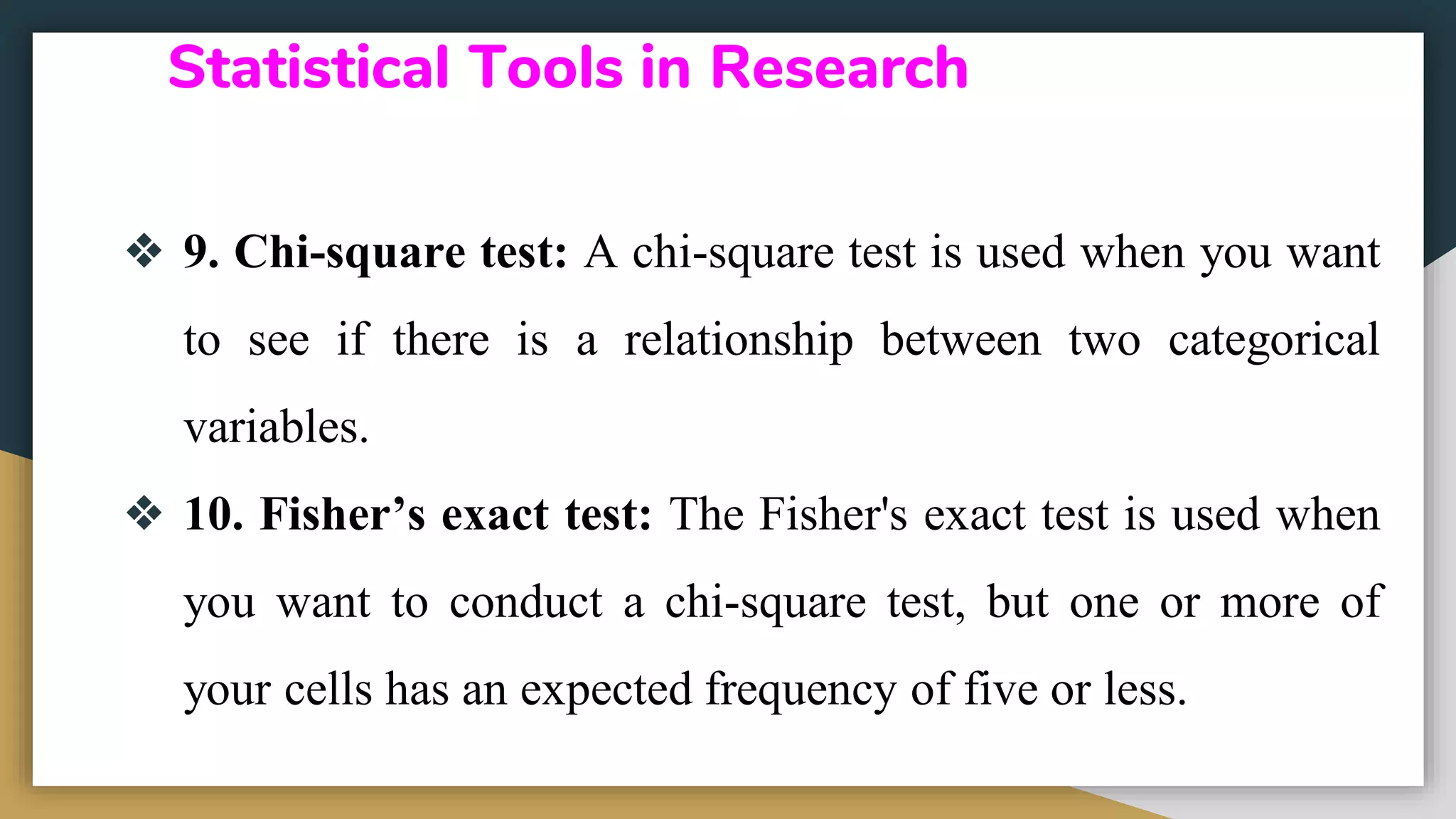 STATISTICAL TOOLS IN RESEARCH | PDF