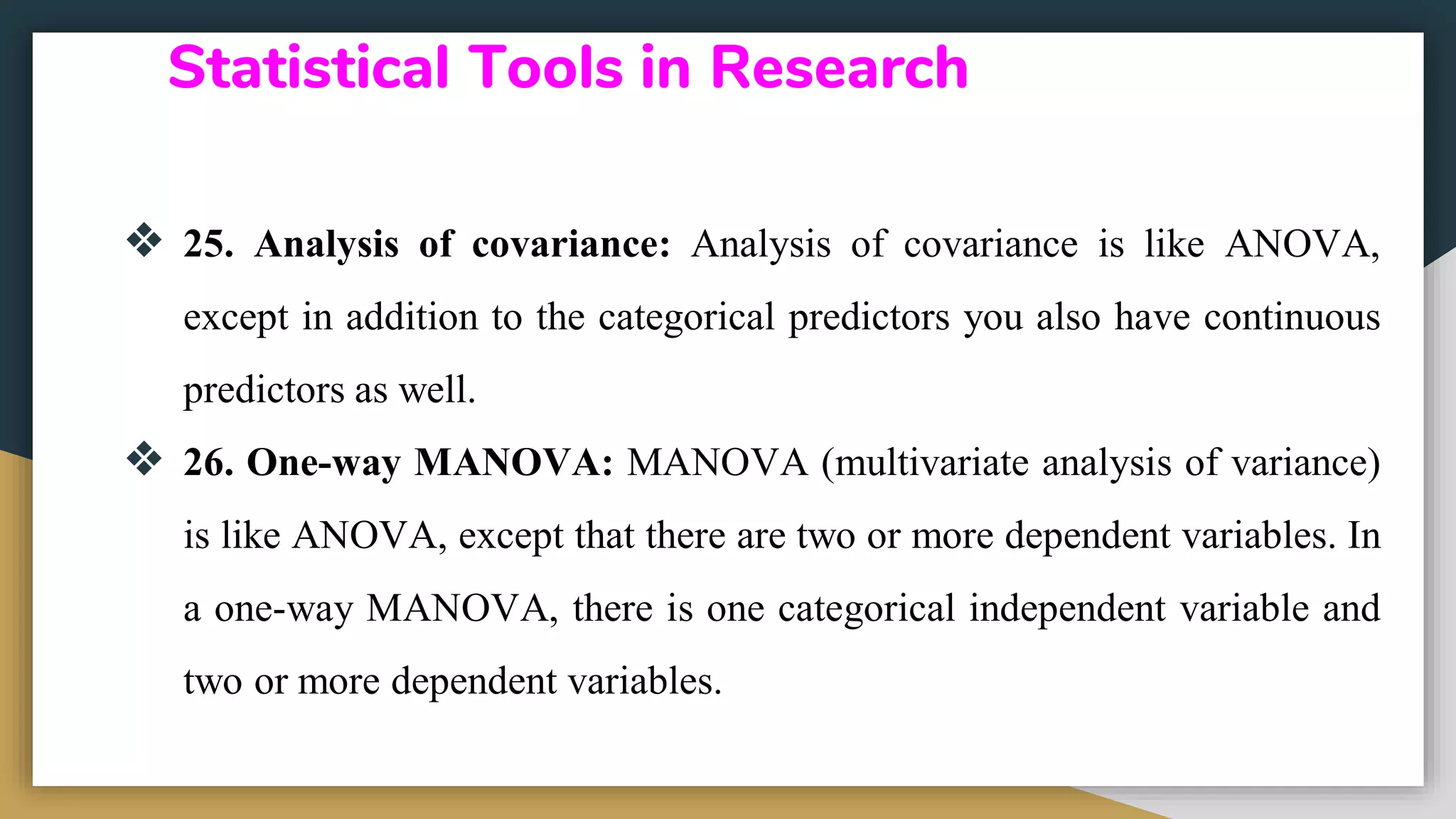 Statistical tools in research pdf