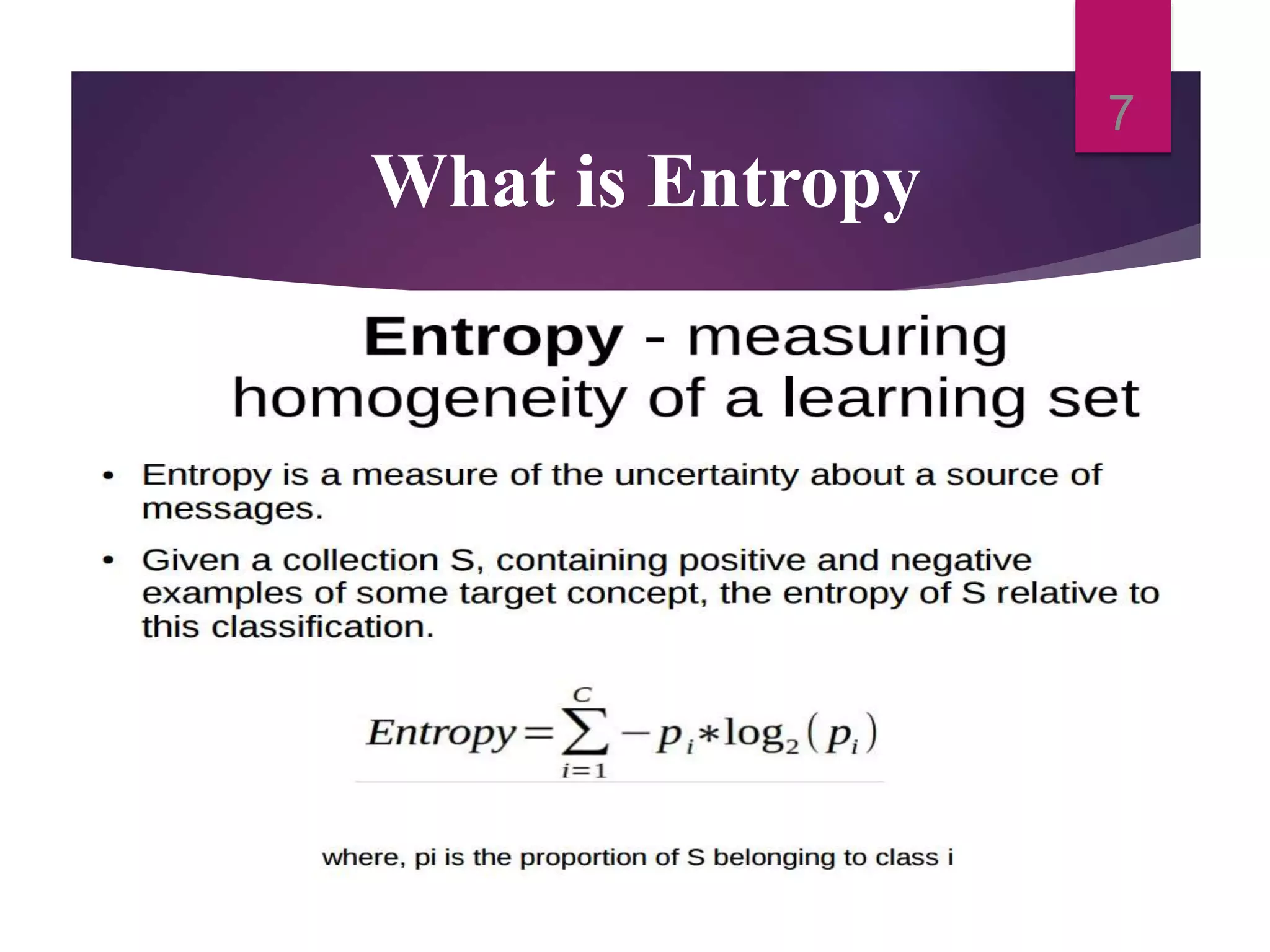 What is Entropy
7