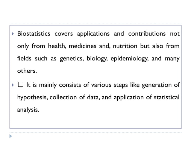 1. Introduction to biostatistics | PDF