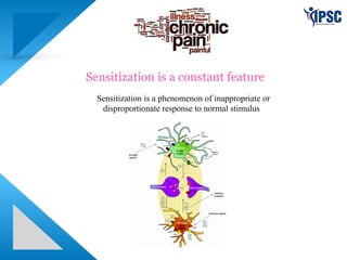 Sensitization is a constant feature
Sensitization is a phenomenon of inappropriate or
disproportionate response to normal stimulus
 