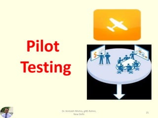 Pilot
Testing
Dr. Amitabh Mishra, giBS Rohini,
New Delhi
25
 