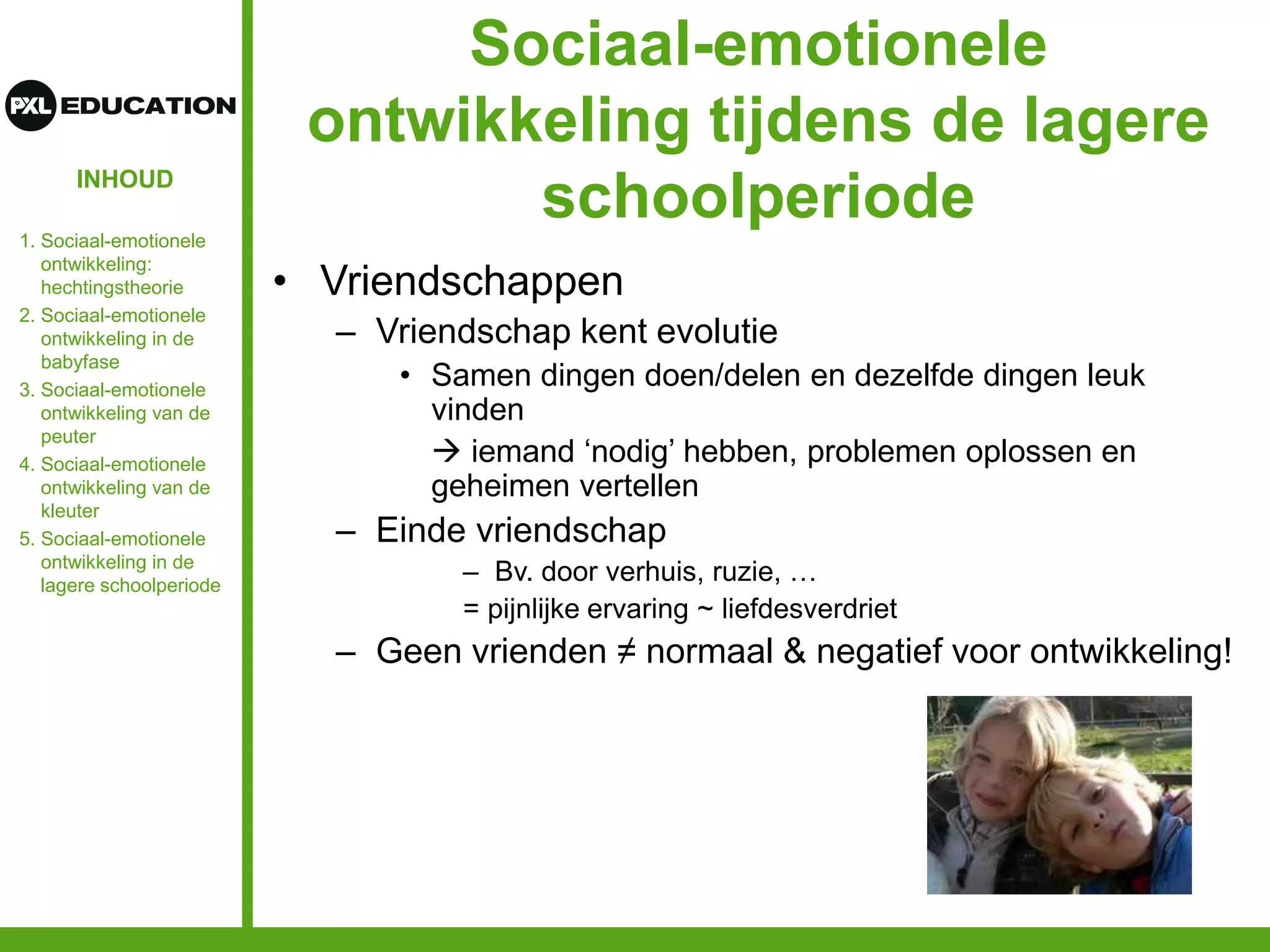 PPT theoretische omkadering (sociaal emotionele ontwikkeling) | PPTX