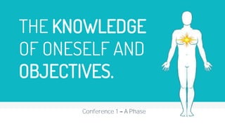 THE KNOWLEDGE
OF ONESELF AND
OBJECTIVES.
Conference 1 A Phase
 