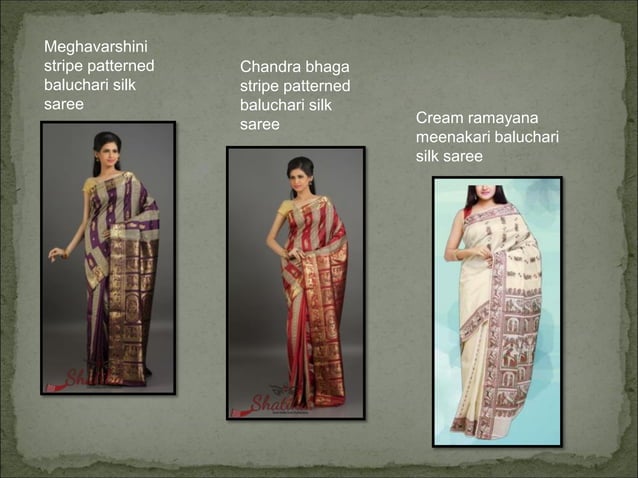 PRESENTATION ON BALUCHARI SAREE OF WEST BENGAL | PDF | Needlework ...