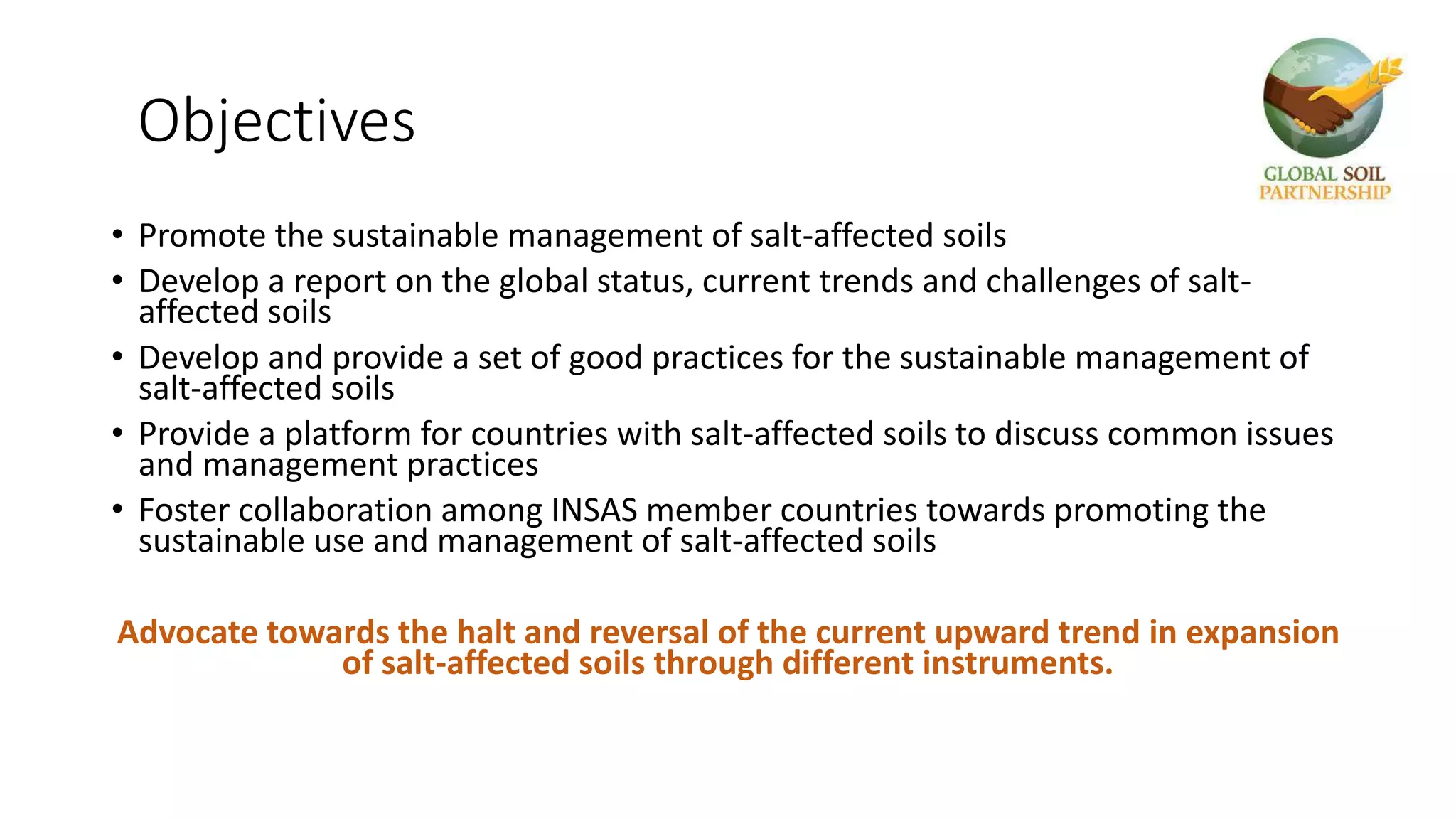 Salt Framework Examples International Network on Salt-Affected Soils (INSAS) and salinity ...