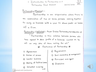 1.Partnership Meaning, Definition | PPTX