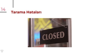 Tarama Hataları
14
 