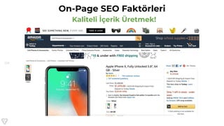 128
On-Page SEO Faktörleri
Kaliteli İçerik Üretmek!
 