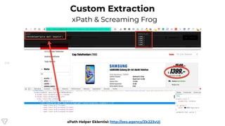 159
Custom Extraction
xPath & Screaming Frog
xPath Helper Eklentisi: http://zeo.agency/Zk223vUj
 