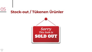 Stock-out / Tükenen ÜüԱ
05
 