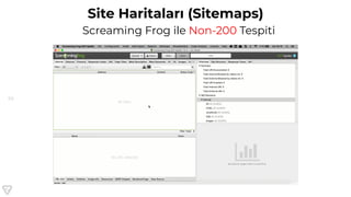 59
Site Haritaları (Sitemaps)
Screaming Frog ile Non-200 Tespiti
 