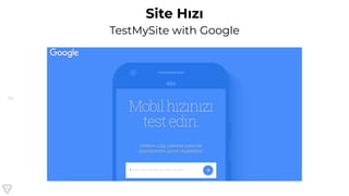 83
Site Hızı
TestMySite with Google
 