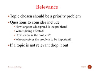 Example Question About Relevance Introduction to Research Methodology.pptx