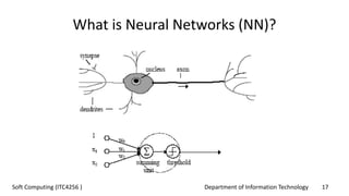 Department of Information Technology 17Soft Computing (ITC4256 )
What is Neural Networks (NN)?
 