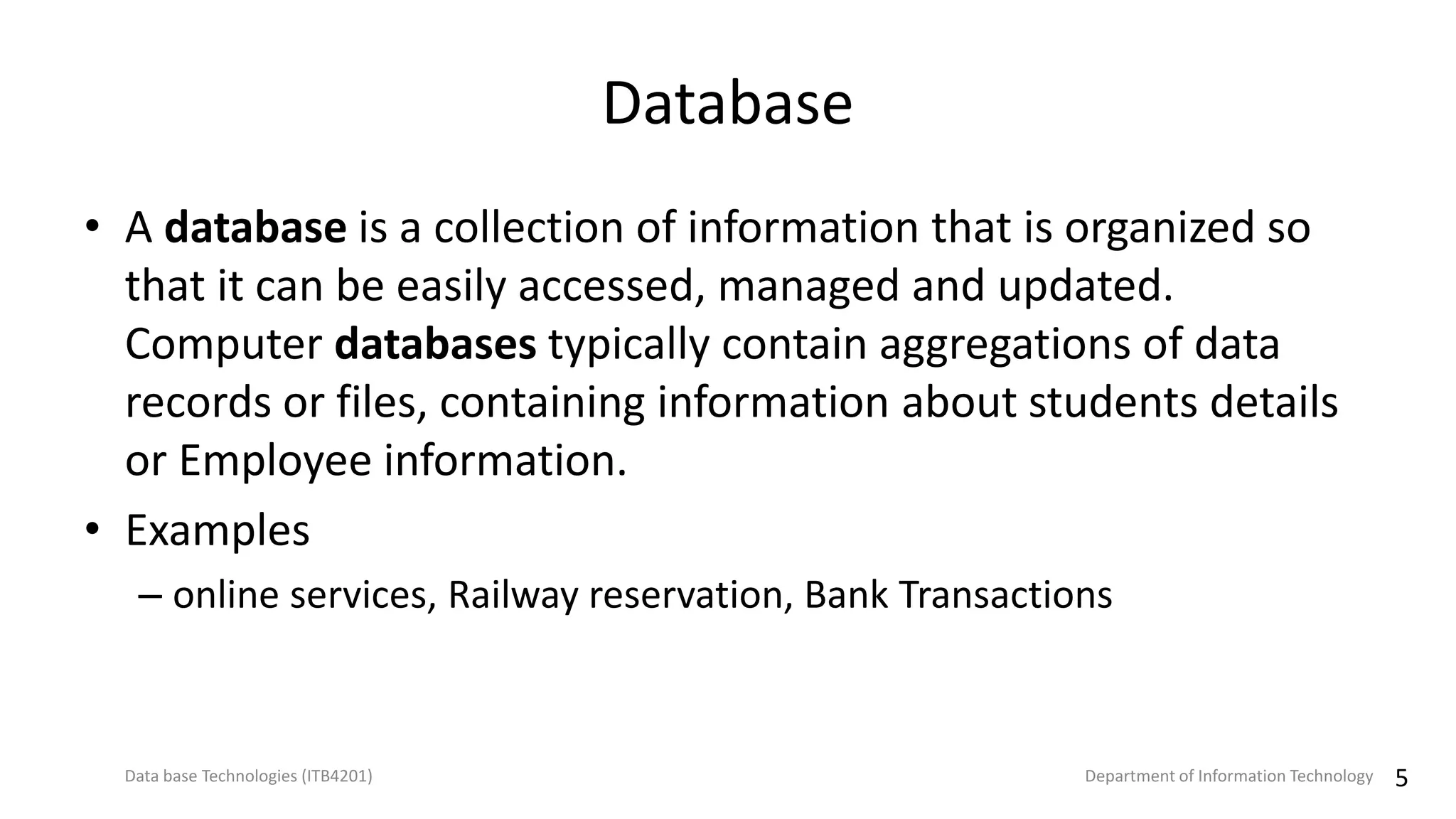 Introduction to Database Management Systems | PPTX