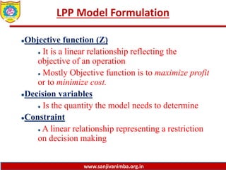 1.1 ds introduction to linear programing problem | PPT