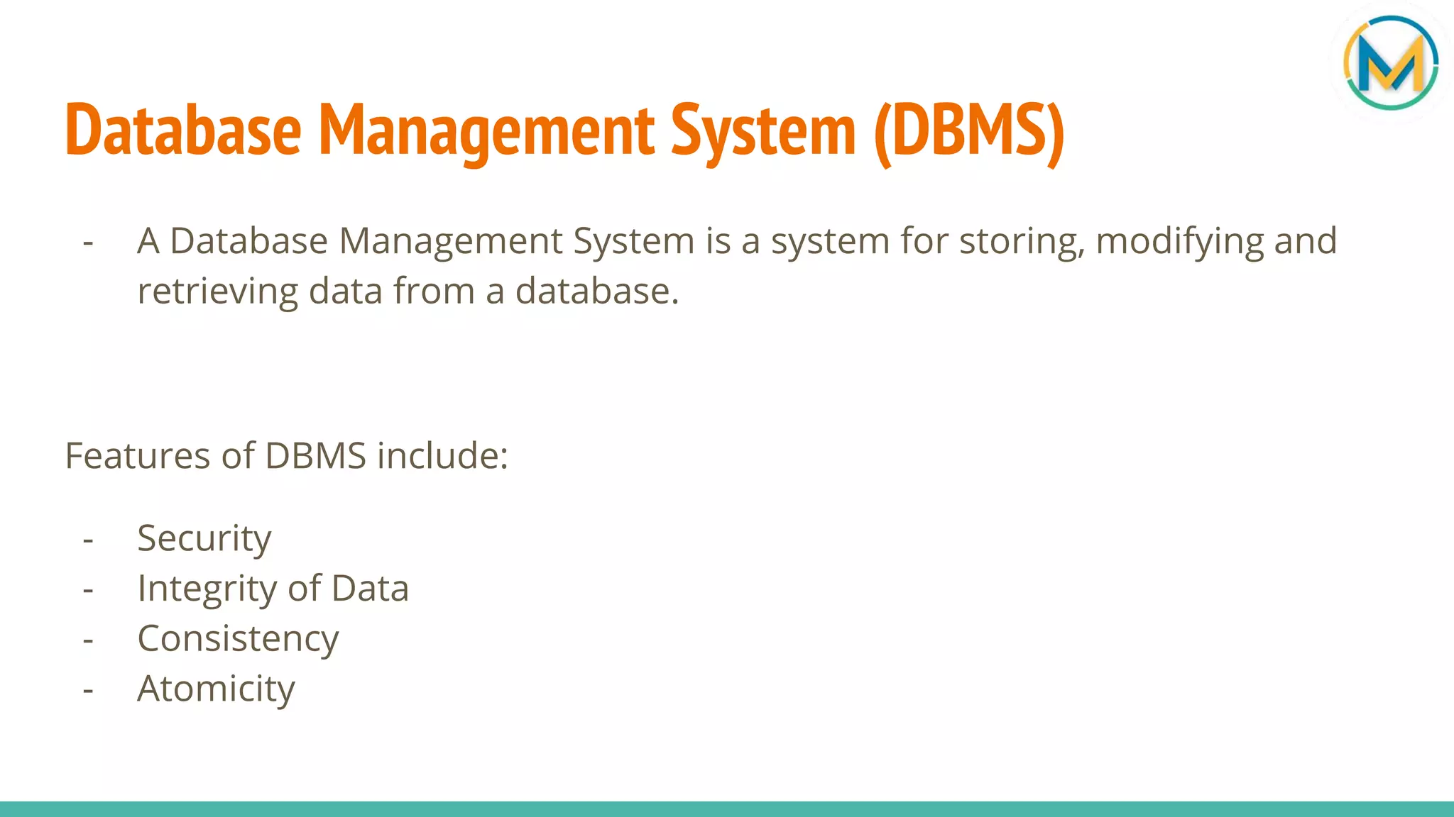Introduction to DBMS | PPT