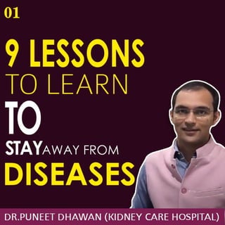 9 lessons to learn to stay away from diseases