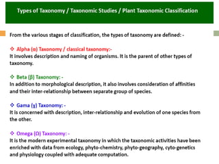 1.unit lesson 1- Introduction to plant taxonomy | PPTX