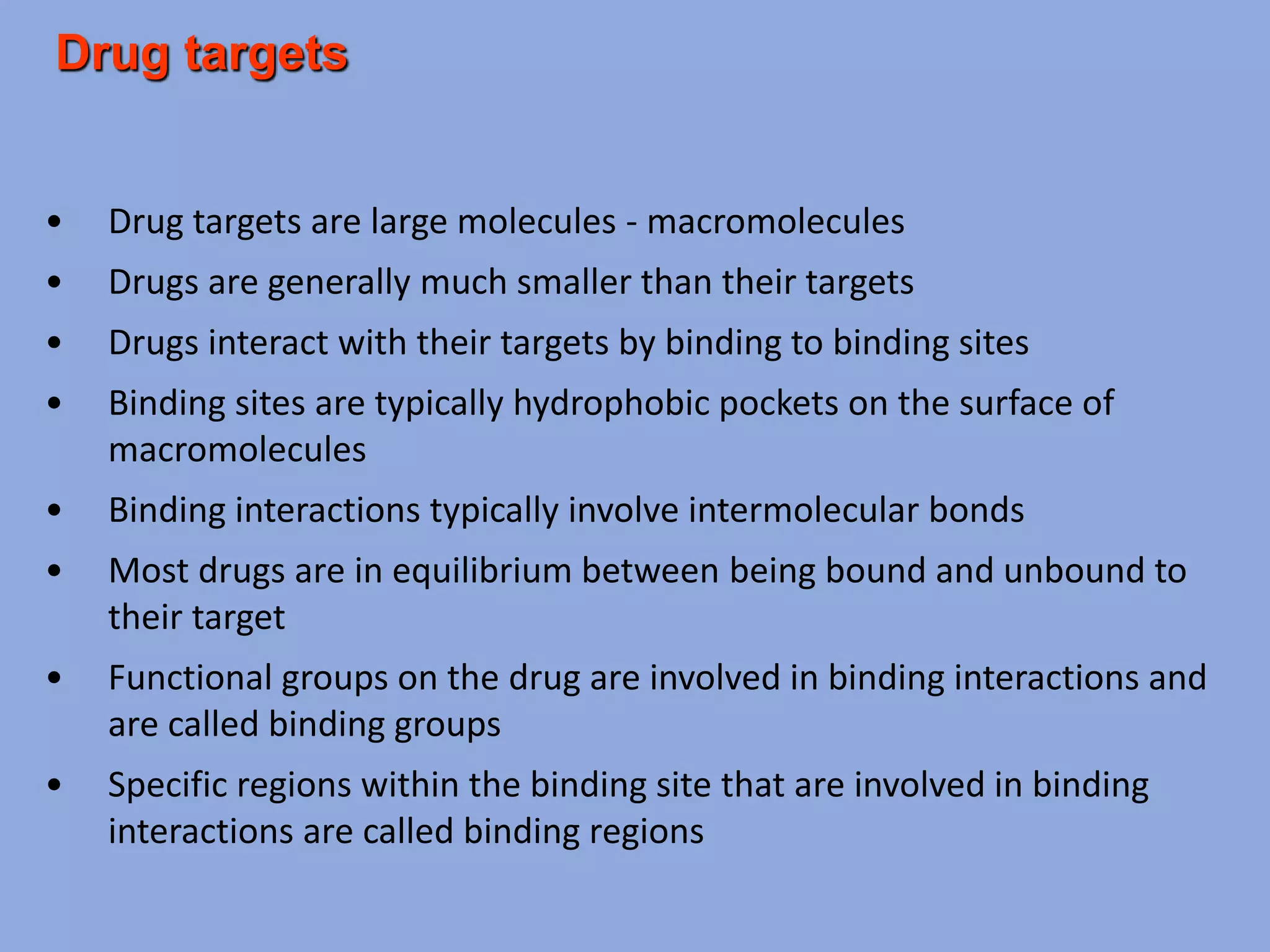 Drug targets at molecular level | PPTX
