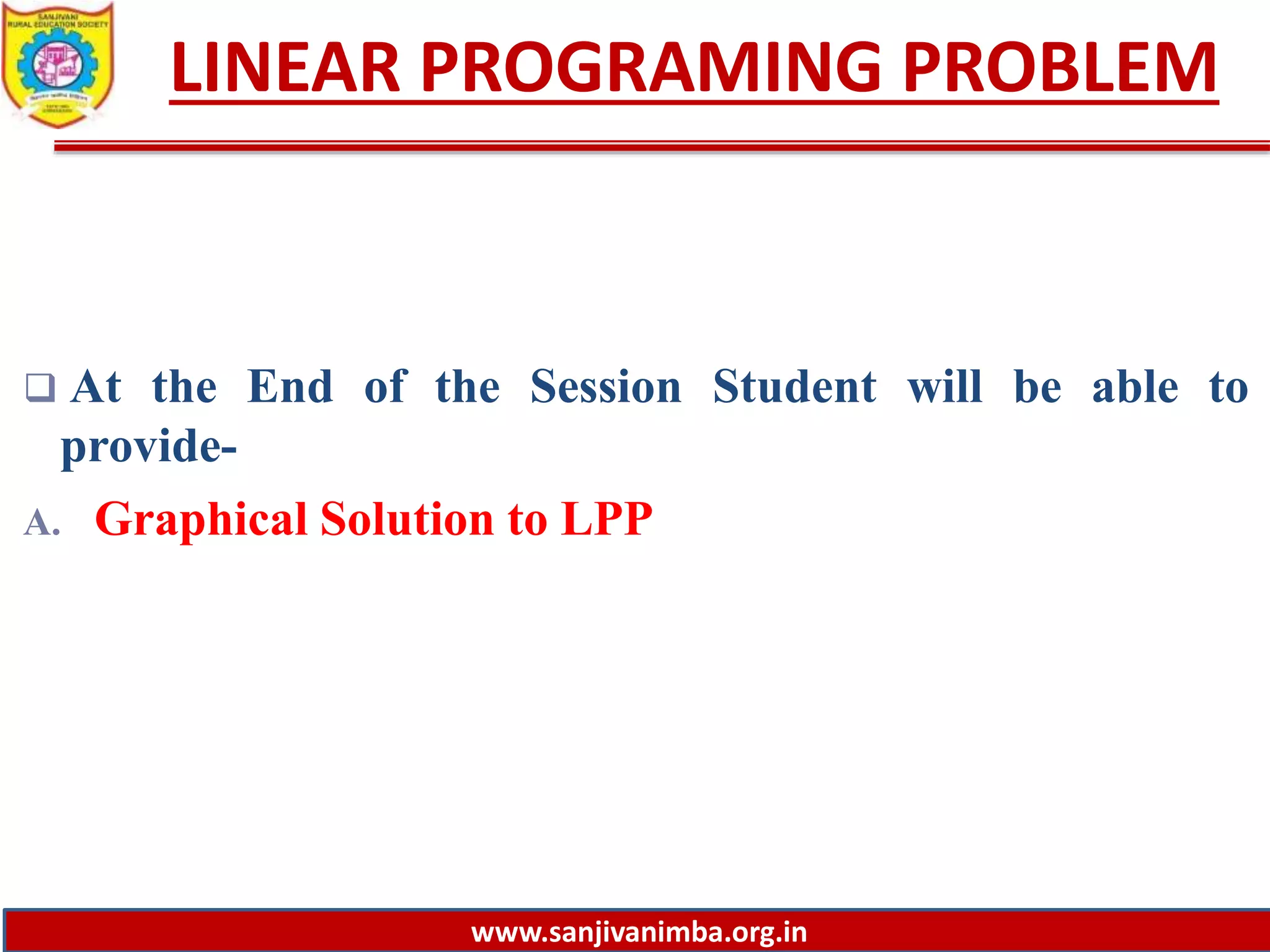 1.7 ds case 1 graphical solution to lpp | PPT