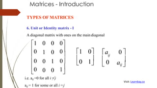 Matrix introduction and matrix operations. | PDF