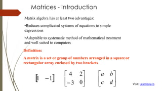 Matrix introduction and matrix operations. | PDF