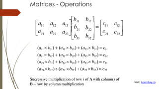 Matrix introduction and matrix operations. | PDF