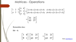 Matrix introduction and matrix operations. | PDF