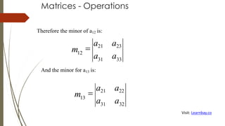 Matrix introduction and matrix operations. | PDF